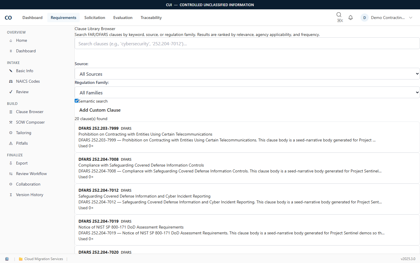 Contract Officer Solutions — FAR/DFARS Clause Library