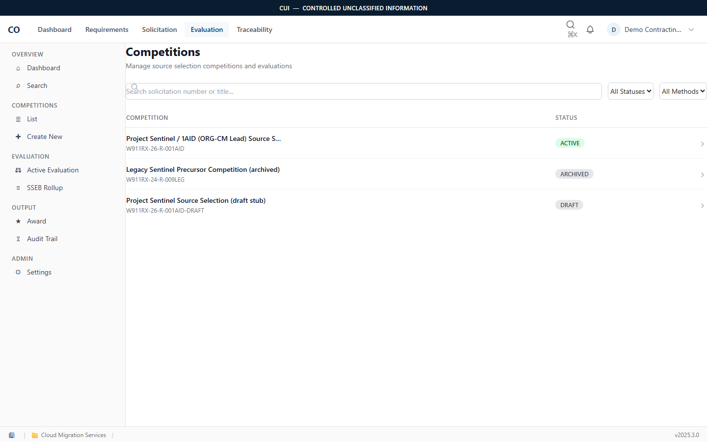 Contract Officer Solutions — Competitive Analysis