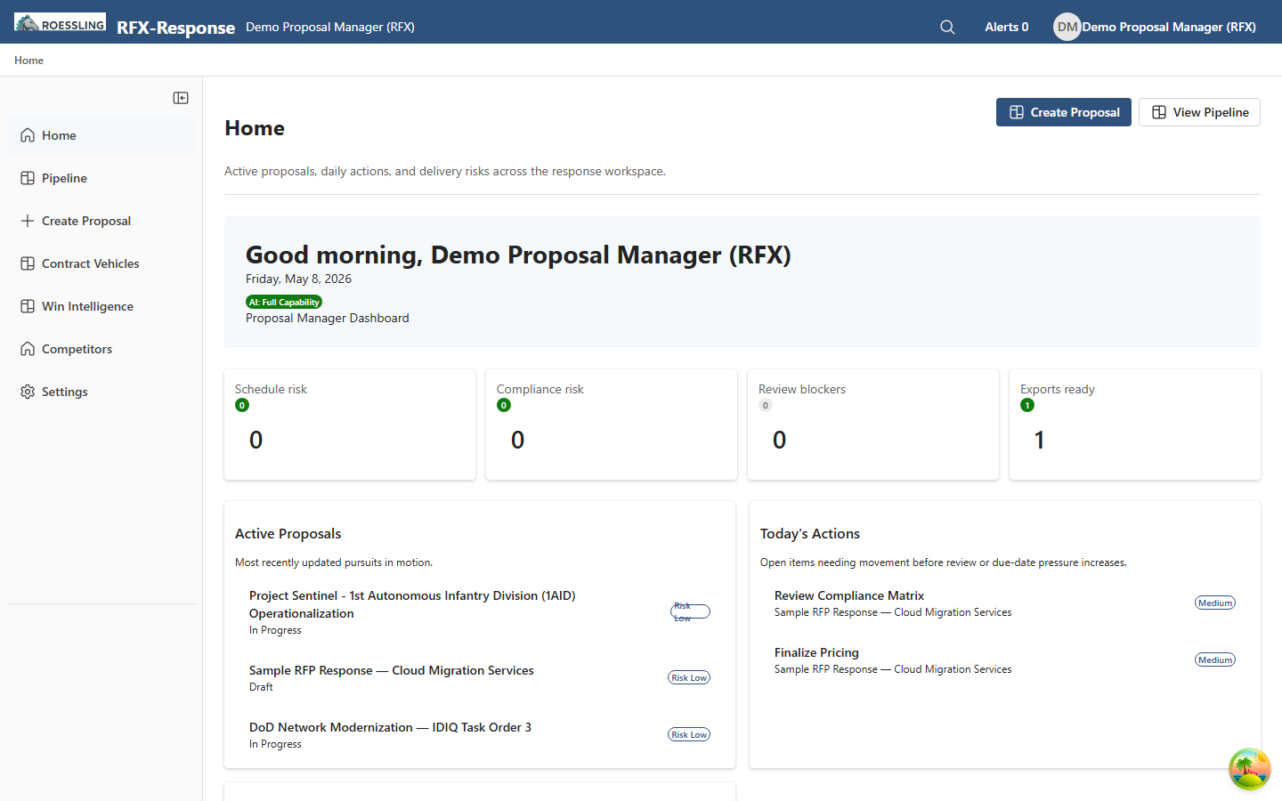 RFX Response — Pipeline Dashboard